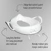 imageNuby Easy Grip Safety Toilet Seat Trainer with Integrated Splash Guard for Toddlers ampamp Kids White 1 Count