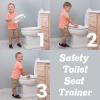 imageNuby Easy Grip Safety Toilet Seat Trainer with Integrated Splash Guard for Toddlers ampamp Kids White 1 Count