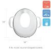 imageNuby Easy Grip Safety Toilet Seat Trainer with Integrated Splash Guard for Toddlers ampamp Kids White 1 Count