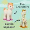 imageNuby Jackie The Giraffe Natural Rubber Baby Teether  3 Months  Baby Teething ToySmall
