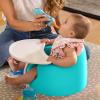 imageNuby My Floor Seat  Portable Baby Chair with Soft Foam Cushion Safety Harness and High Back Design  4 Months  PinkAqua