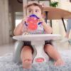 imageNuby My Floor Seat  Portable Baby Chair with Soft Foam Cushion Safety Harness and High Back Design  4 Months  PinkGray