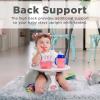 imageNuby My Floor Seat  Portable Baby Chair with Soft Foam Cushion Safety Harness and High Back Design  4 Months  PinkGray