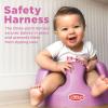 imageNuby My Floor Seat  Portable Baby Chair with Soft Foam Cushion Safety Harness and High Back Design  4 Months  PinkPink