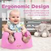 imageNuby My Floor Seat  Portable Baby Chair with Soft Foam Cushion Safety Harness and High Back Design  4 Months  PinkPink