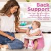 imageNuby My Floor Seat  Portable Baby Chair with Soft Foam Cushion Safety Harness and High Back Design  4 Months  PinkPink