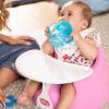 imageNuby My Floor Seat  Portable Baby Chair with Soft Foam Cushion Safety Harness and High Back Design  4 Months  PinkPink