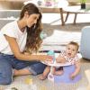 imageNuby My Floor Seat  Portable Baby Chair with Soft Foam Cushion Safety Harness and High Back Design  4 Months  PinkPurple