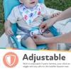 imageNuby PopUp Booster Seat with Removable Tray  6 Months  Portable Booster Seat for Floor for IndoorOutdoor Use  3Point Safety Adjustable Straps  Summer Travel Essentials  Fun FacesFun Faces