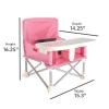 imageNuby PopUp Booster Seat with Removable Tray  6 Months  Portable Booster Seat for Floor for IndoorOutdoor Use  3Point Safety Adjustable Straps  Summer Travel Essentials  Fun FacesPink