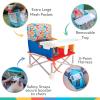 imageNuby PopUp Booster Seat with Removable Tray  6 Months  Portable Booster Seat for Floor for IndoorOutdoor Use  3Point Safety Adjustable Straps  Summer Travel Essentials  Fun FacesFun Faces