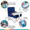 imageNuby PopUp Booster Seat with Removable Tray  6 Months  Portable Booster Seat for Floor for IndoorOutdoor Use  3Point Safety Adjustable Straps  Summer Travel Essentials  Fun FacesBlue
