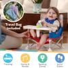 imageNuby PopUp Booster Seat with Removable Tray  6 Months  Portable Booster Seat for Floor for IndoorOutdoor Use  3Point Safety Adjustable Straps  Summer Travel Essentials  Fun FacesGreen