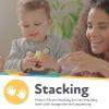 imageNuby Soft Silicone Stacking Cups  7Piece Toddler Toy for HandEye Coordination and Early Development  12 Months Colors May VaryAvocado