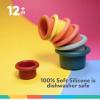 imageNuby Soft Silicone Stacking Cups  7Piece Toddler Toy for HandEye Coordination and Early Development  12 Months Colors May VaryStacking Cups
