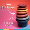 imageNuby Soft Silicone Stacking Cups  7Piece Toddler Toy for HandEye Coordination and Early Development  12 Months Colors May VaryStacking Cups