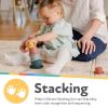 imageNuby Soft Silicone Stacking Cups  7Piece Toddler Toy for HandEye Coordination and Early Development  12 Months Colors May VaryStacking Cups