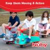 imageNuby Twist N Ride Classic Ride on Cars  Riding Toys with Realistic Working Front ampamp Back Lights  Fun Light Up Car Scooter with Music  Toddler Toys for 3 Years and Up  Pink ampamp Purple Toy Scooter CarRed and Grey