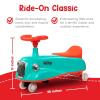 imageNuby Twist N Ride Classic Ride on Cars  Riding Toys with Realistic Working Front ampamp Back Lights  Fun Light Up Car Scooter with Music  Toddler Toys for 3 Years and Up  Pink ampamp Purple Toy Scooter CarAqua and Red