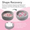 imageNuby Velvet Ball Pit Soft Play Foam Ball Pits for Baby and Toddlers with 200 Colored Balls Included Ball Pit Playpen Indoor Play Gym Outdoor Play Ball Pit for Babies Bounce Ball Game Aqua ampamp GrayPink