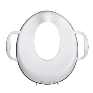 imageNuby Easy Grip Safety Toilet Seat Trainer with Integrated Splash Guard for Toddlers ampamp Kids White 1 Count