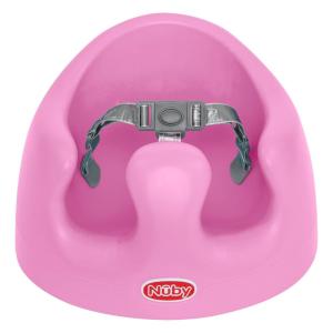 imageNuby My Floor Seat  Portable Baby Chair with Soft Foam Cushion Safety Harness and High Back Design  4 Months  PinkPink