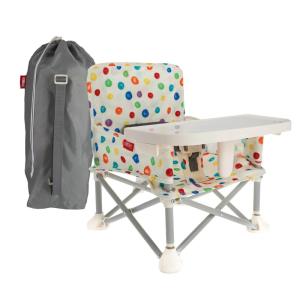 imageNuby PopUp Booster Seat with Removable Tray  6 Months  Portable Booster Seat for Floor for IndoorOutdoor Use  3Point Safety Adjustable Straps  Summer Travel Essentials  Fun FacesMuliColor
