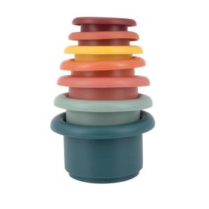 imageNuby Soft Silicone Stacking Cups  7Piece Toddler Toy for HandEye Coordination and Early Development  12 Months Colors May VaryStacking Cups
