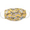 imageDr Talbots Adult Washable Pleated Cloth Face Mask for Personal Health 1 Pack CamoYellow Flowers