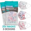imageDr Talbots Disposable Kids Face Mask for Personal Health by Nuby 20 Pack Girl 612 years Prints May Vary