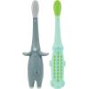 imageDr Talbots Toddler Training Toothbrush for Kids  2Pack  6 Months  AlligatorElephant2 Pack  Elephant  Alligator