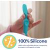 imageNuby Diaper Cream Soft Silicone Brush with Suction Base ampamp Hygienic Travel Case Mini Size AquaMini Size