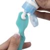 imageNuby Diaper Cream Soft Silicone Brush with Suction Base ampamp Hygienic Travel Case Mini Size AquaMini Size