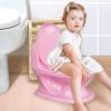 imageNuby My Real Potty Training Toilet with LifeLike Flush Button and Sound  18 Months  WhitePink Potty