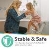 imageNuby My Real Potty Training Toilet with LifeLike Flush Button and Sound  18 Months  WhiteStep Ladder Potty Seat