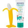 imageDr Talbots Toddler Training Toothpaste Naturally Inspired with Citroganix with Toothbrush Included BlueGreen 16 OunceYellow Banana Toothbrush  Toothpaste