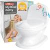 imageNuby My Real Potty Training Toilet with LifeLike Flush Button and Sound  18 Months  WhiteWhite Potty