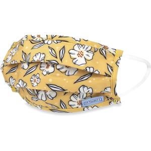 imageDr Talbots Adult Washable Pleated Cloth Face Mask for Personal Health 1 Pack CamoYellow Flowers