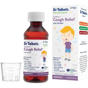 imageDr Talbots Cough Relief Liquid Medicine with Naturally Inspired Ingredients for Children Includes Dosage Cup Natural Elderberry Juice Flavor 4 Fl Oz4 Fl Oz Pack of 1