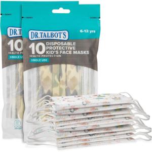 imageDr Talbots Disposable Kids Face Mask for Personal Health by Nuby Boy 612 Years Prints May Vary Pack of 20