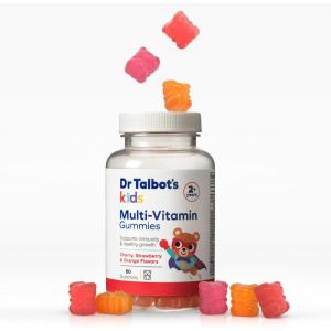 imageDr Talbots Kids MultiVitamin Gummies  Vitamin A C B12 Zinc Immunity and Growth Support for Children  60 Gummies  2 Years  Strawberry Cherry and Orange Flavors