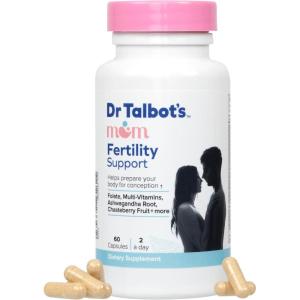 imageDr Talbots Mom Probiotic Lactation Support Supplement  Herbal Blend of Fenugreek Blessed Thistle Milk Thistle and More  60 CapsulesFertility Support MultiVitamins
