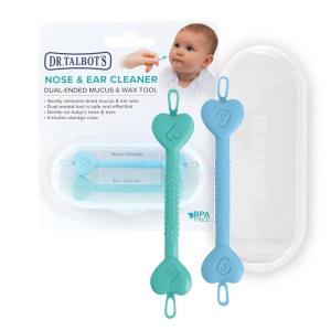 imageDr Talbots Safe Ear Wax Removal Tool and Nose Cleaner for Baby with Travel Case  2Pack  GirlBlue and Green