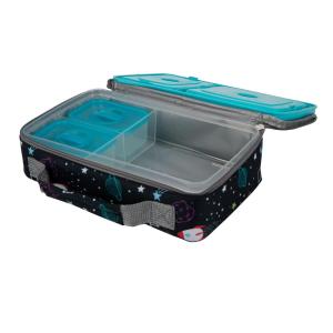 imageNuby Lunchbox with Insulated Travel Bag  Bento Lunch Box  3 Years  Galactic Design  Back to School EssentialsGalactic Lunchbox