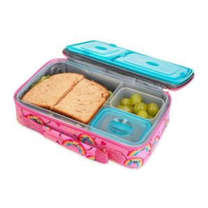 imageNuby Lunchbox with Insulated Travel Bag  Bento Lunch Box  3 Years  Galactic Design  Back to School EssentialsRainbow
