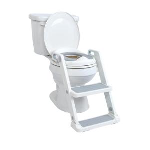 imageNuby My Real Potty Training Toilet with LifeLike Flush Button and Sound  18 Months  WhiteStep Ladder Potty Seat