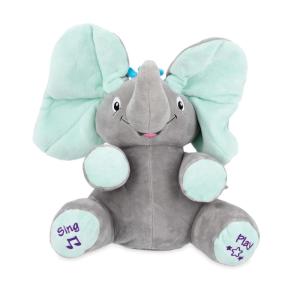 imageNuby Peek a Boo Friends Animated Plush Toy with Music and Interactive Play Bunny  Easter Basket Stuffers for Kids for Kids or ToddlersBaby Elephant