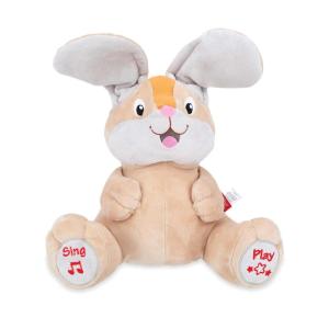 imageNuby Peek a Boo Friends Animated Plush Toy with Music and Interactive Play Bunny  Easter Basket Stuffers for Kids for Kids or ToddlersBunny