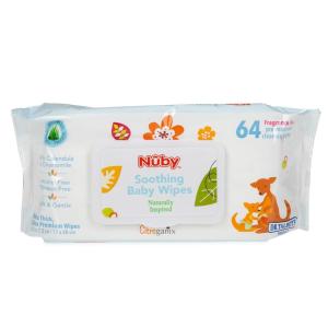 imageNubys Soothing Ultra Premium Baby Wipes Naturally Inspired with Chamomile Aloe and Citroganix Fragrance Free Extra Thick 512 Count64 Count Pack of 1