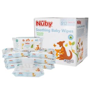 imageNubys Soothing Ultra Premium Baby Wipes Naturally Inspired with Chamomile Aloe and Citroganix Fragrance Free Extra Thick 512 Count8 Count Pack of 8